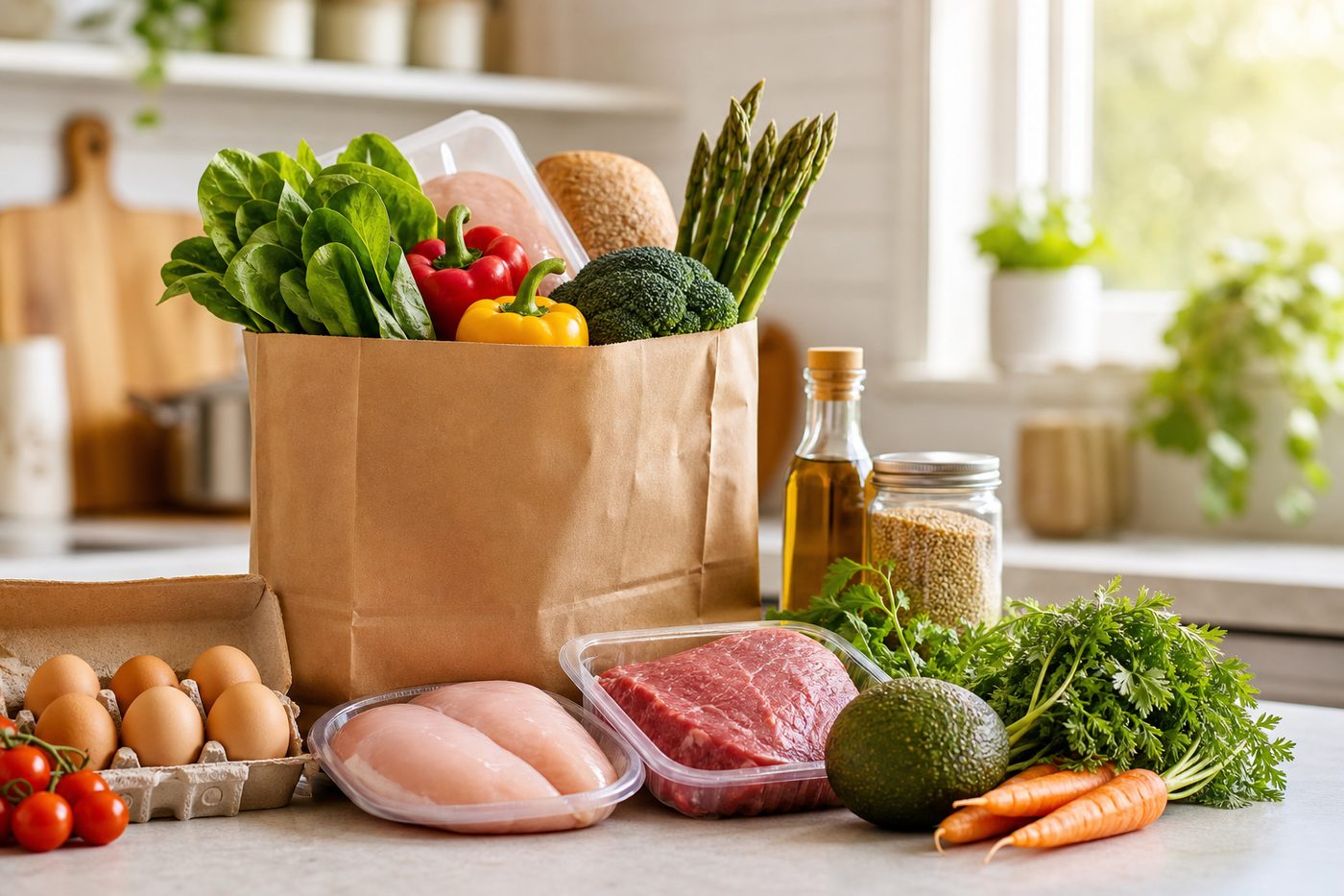 Продукты для диеты на столе